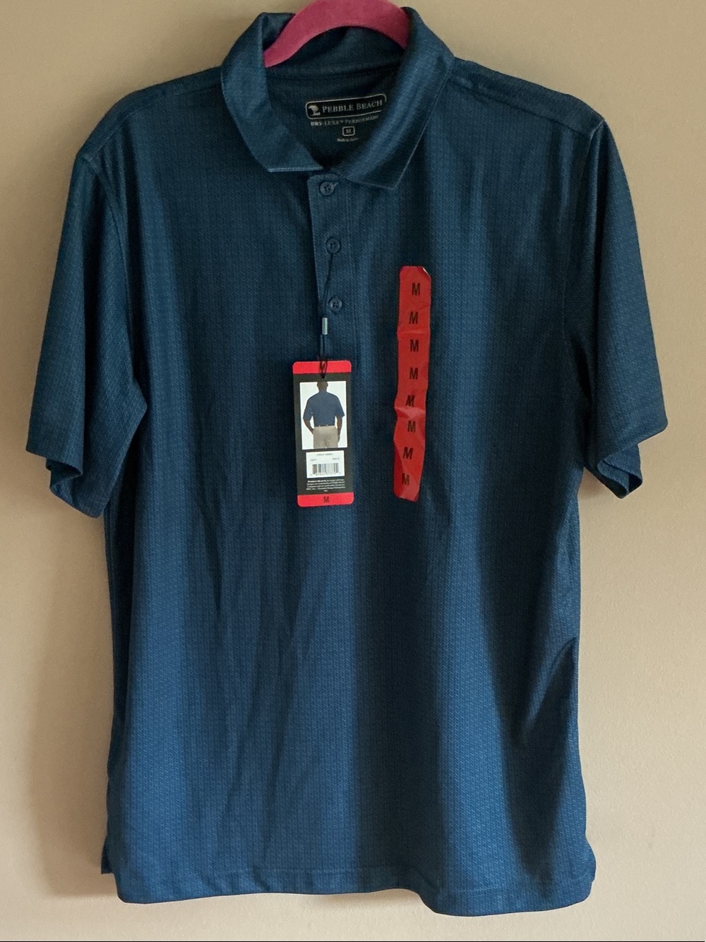 Pebble Beach Men's Dark Navy Short-Sleeve Polo
